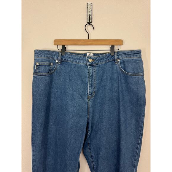 Princess Polly Wide Leg High Rise Jeans | Size 16 Blue Denim - Picture 5 of 7